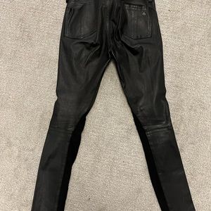 rag & bone genuine leather pants size 28